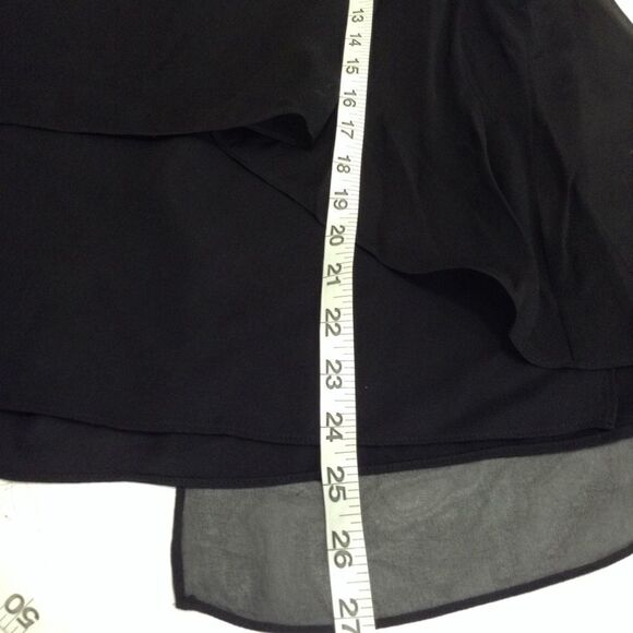 Kobi Halperin Satin Sheer Long Sleeve Blouse Black Silk Tania Blouse New Size XL - Picture 5 of 7